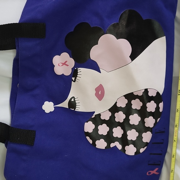 Elle Magazine Tote Bag Breast Cancer Awareness snap closure 2010s Collectable - Picture 12 of 13